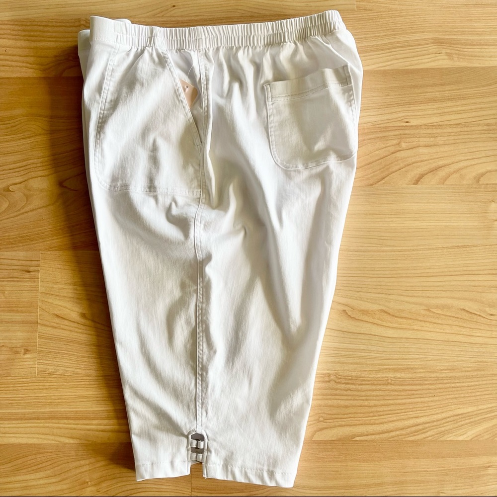Allison Daley White Plus Size Pull-On Skimmer Shorts Size 20W